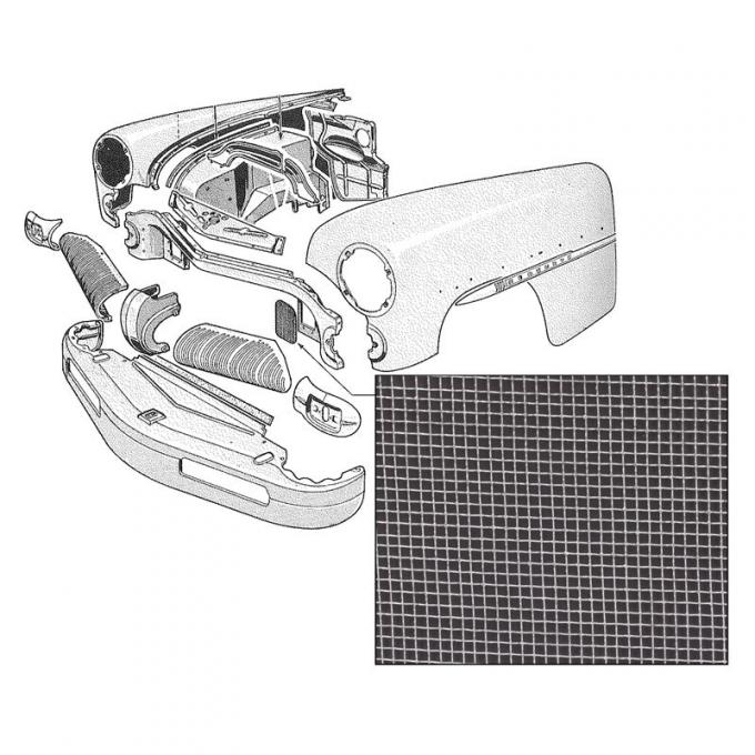 Dennis Carpenter Fresh Air Duct Ventilating Screen - 1950-51 Ford Car   0M-7201900