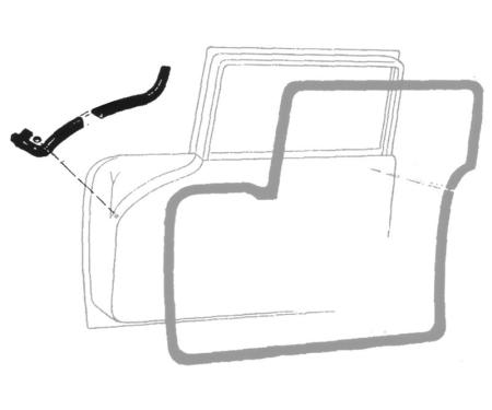 Dennis Carpenter Inner Dog Leg Seal - 1955-56 Ford Car B5A-7020570-PR