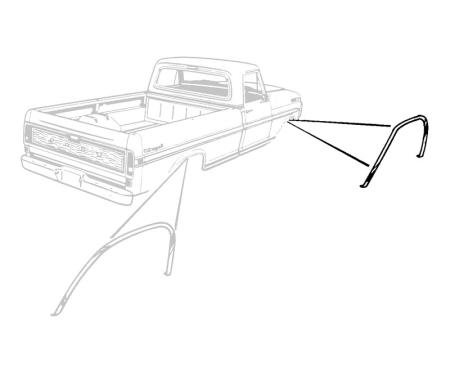 Dennis Carpenter Wheel Opening Molding - RH Front - 1967-72 Ford Truck C7TZ-16038-A