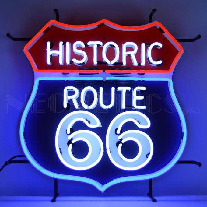 Neonetics Standard Size Neon Signs, Historic Route 66 Neon Sign with Backing