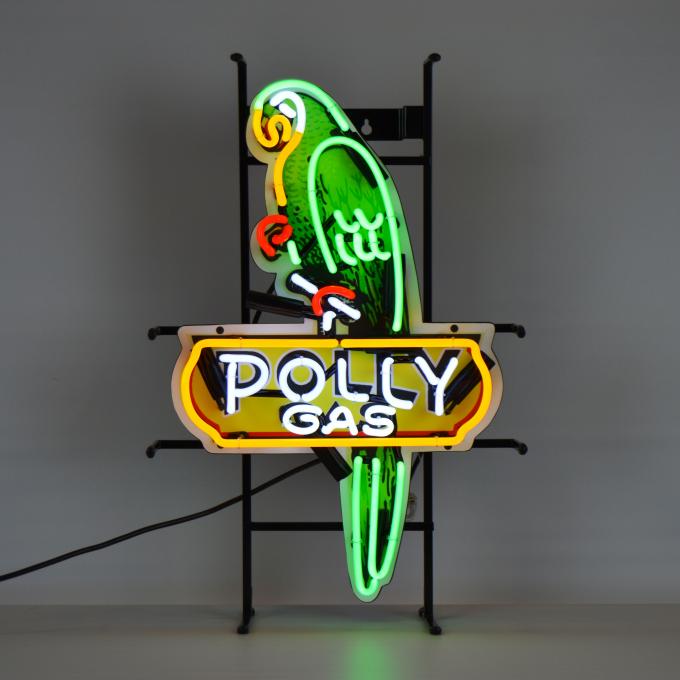 Neonetics Standard Size Neon Signs, Gas - Shaped Polly Gas Neon Sign with Backing