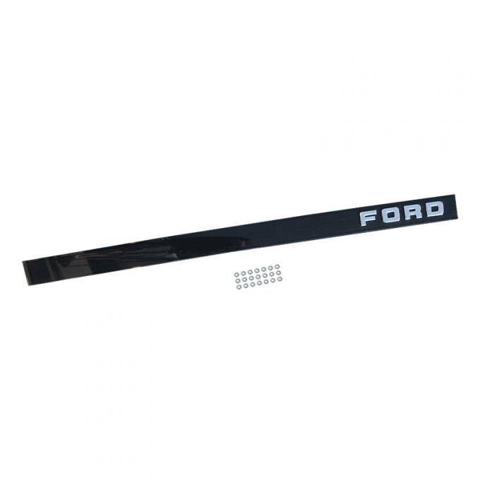 Dennis Carpenter Tailgate Finish Panel Trim - Smoke w/ Ford Letters - 1992-96 Ford Truck F2TZ-99425A34-BKP
