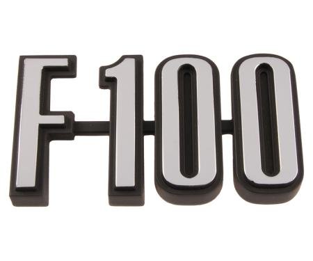 Dennis Carpenter Name Plate - Cowl Side - "F-100" - 1973-76 Ford Truck D4TZ-16720-A