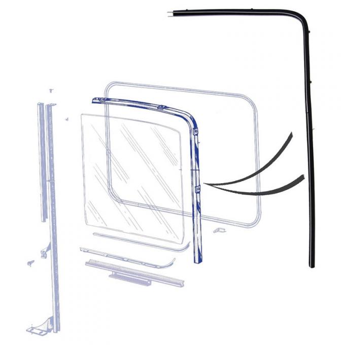 Dennis Carpenter Door Glass Run - 1956 Ford Truck B6C-8121508-A