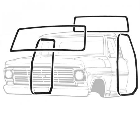 Dennis Carpenter Cab Weather Stripping Kit - 1977-79 Ford Truck CAB77-B