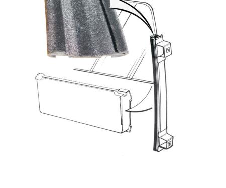 Dennis Carpenter Back Glass Glass Lower Side Runs - 1978-96 Ford Bronco E1TZ-98422A20-S