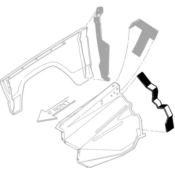 Dennis Carpenter Fender Seal - 1967-72 Ford Truck     C7TZ-16B126-PR