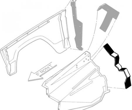 Dennis Carpenter Fender Seal - 1967-72 Ford Truck     C7TZ-16B126-PR