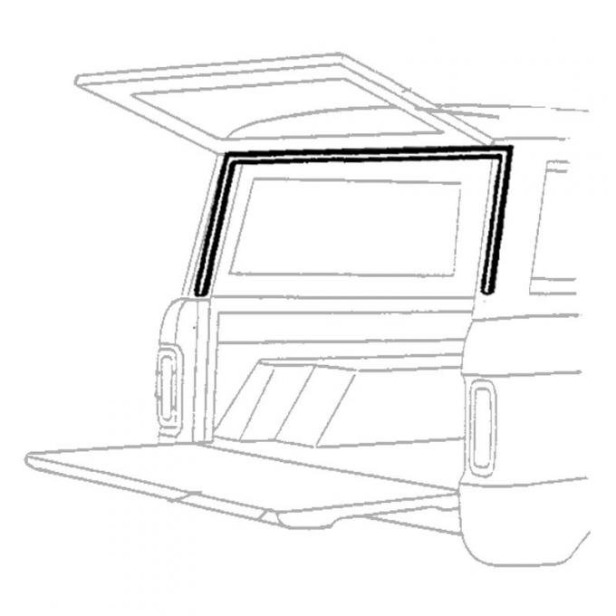 Dennis Carpenter Liftgate Upper and Side Seal - 1966-68 Ford Bronco C6TZ-98404A06-B