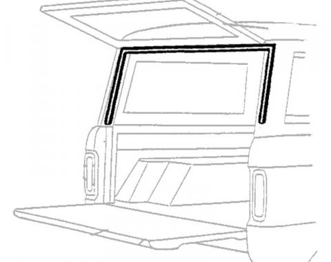 Dennis Carpenter Liftgate Upper and Side Seal - 1966-68 Ford Bronco C6TZ-98404A06-B