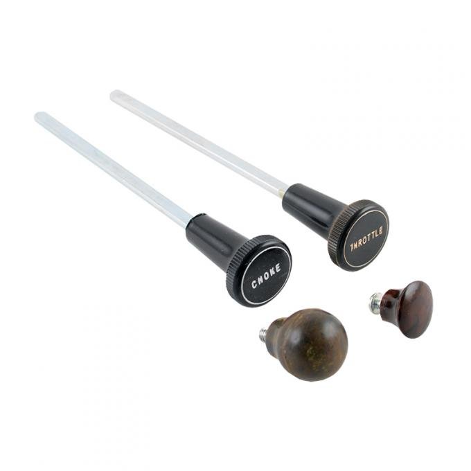 Dennis Carpenter Dash Knob Set - Mahogany - 1933 Ford Car   40-9270-A