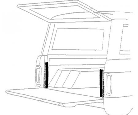 Dennis Carpenter Tailgate Side Seals - 1966-68 Ford Bronco C6TZ-9843730-B