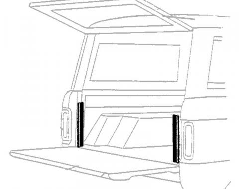 Dennis Carpenter Tailgate Side Seals - 1966-68 Ford Bronco C6TZ-9843730-B