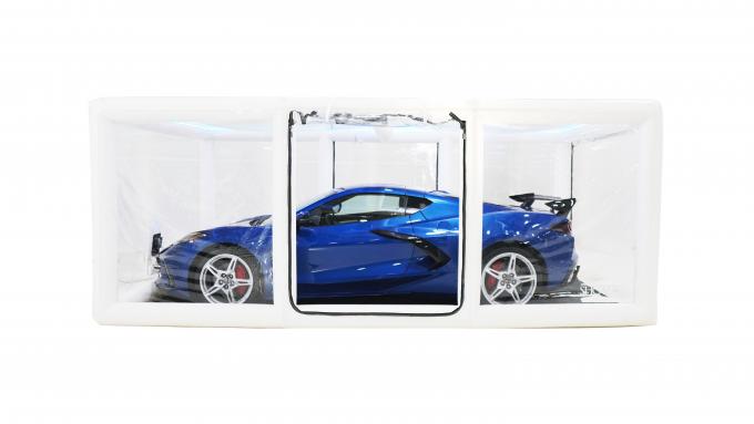 CarCapsule™ Signature Series Showcase, Indoor White with Road Emblazoned Floor