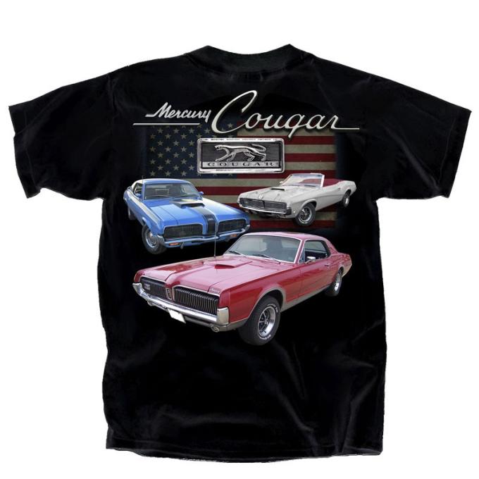 Ford Mercury Cougar Flag Adult T-Shirt