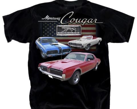 Ford Mercury Cougar Flag Adult T-Shirt
