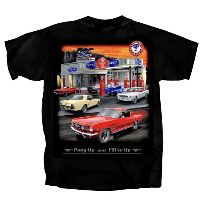 Mustang Sunset Service Station Adult T-Shirt