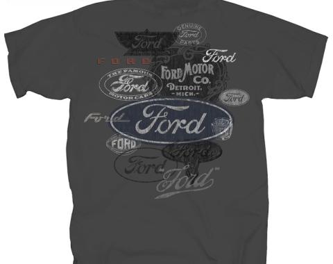 Ford All Over Logo Adult T-Shirt