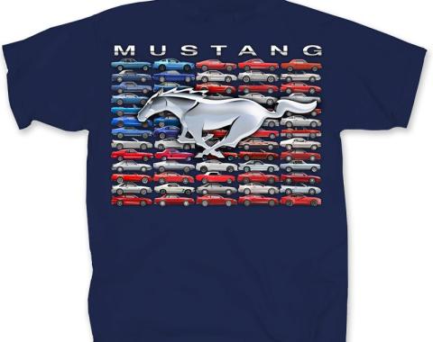 Mustang Flag Adult T-Shirt