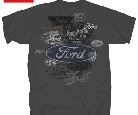 Ford All Over Logo Adult T-Shirt