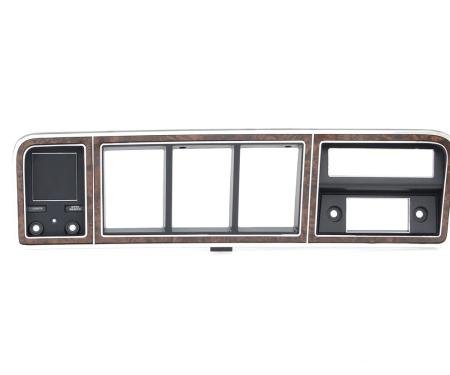 AMD Dash Bezel, Chrome/Woodgrain, without A/C, 73-79 Ford Truck; 78-79 Bronco 460-4573-W