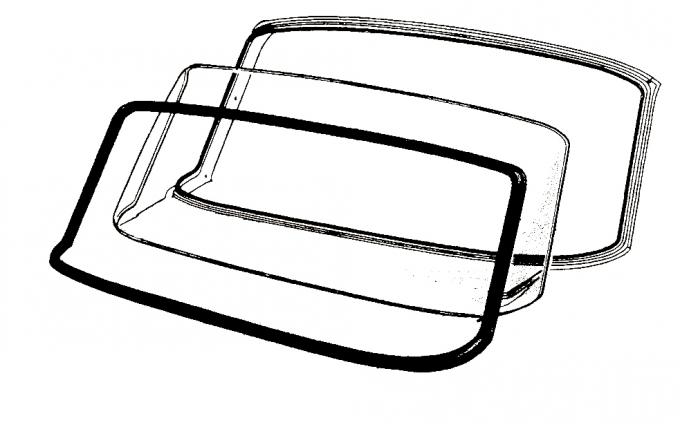 Dennis Carpenter Windshield Seal - All except Hardtop - 1962-65 Ford Fairlane C20Z-6203110-A