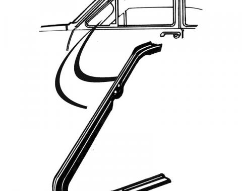 Dennis Carpenter Vent Window Rubber Seals - 2 & 4 Door Sedan - 1949-51 Ford Car 8A-7021448-PR