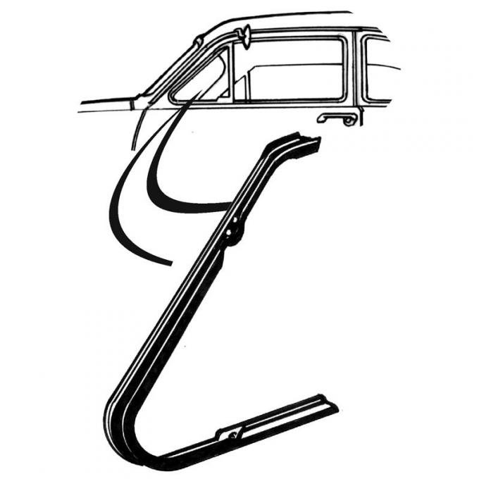 Dennis Carpenter Vent Window Rubber Seals - 2 & 4 Door Sedan - 1949-51 Ford Car 8A-7021448-PR