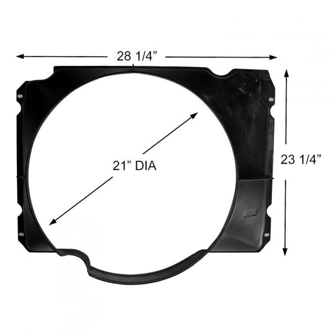 Dennis Carpenter Fan Shroud - Radiator - 360, 390 - 1975-76 Ford Truck D4TZ-8146-A