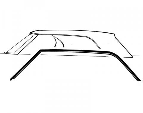 thumbnail image 2 of 1963-1964 Ford Galaxie Fastback Roof Rail Weatherstrip Seals - Metro Moulded 2 of 4