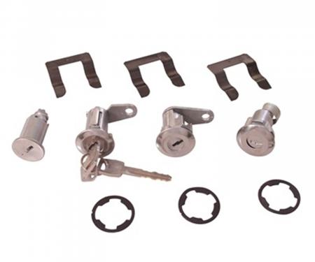 Scott Drake 1967-1969 Ford Mustang Ignition/Door/Trunk Lock Set C7AZ-6222050-MK