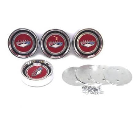 Scott Drake 1966 Falcon/Fairlane Styled Steel HubCap Set C6BZ-1130-W