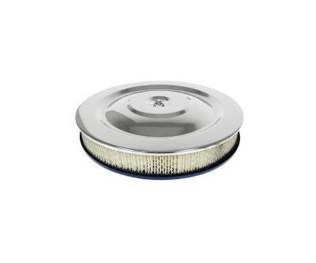 Scott Drake 1964-1973 Ford Mustang Chrome HiPo Air Cleaner Assembly with Offset Base C5ZZ-9600-W-OS