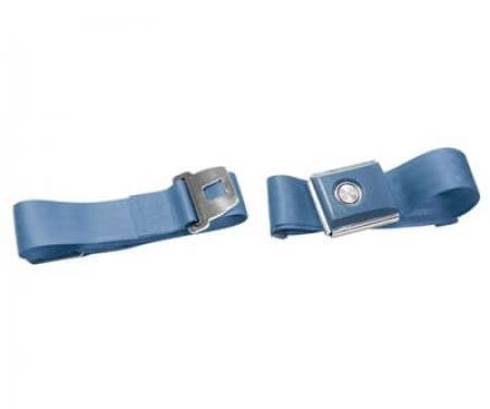 Scott Drake 1964-1973 Ford Mustang Push Button Seat Belt SB-BL-PBSB