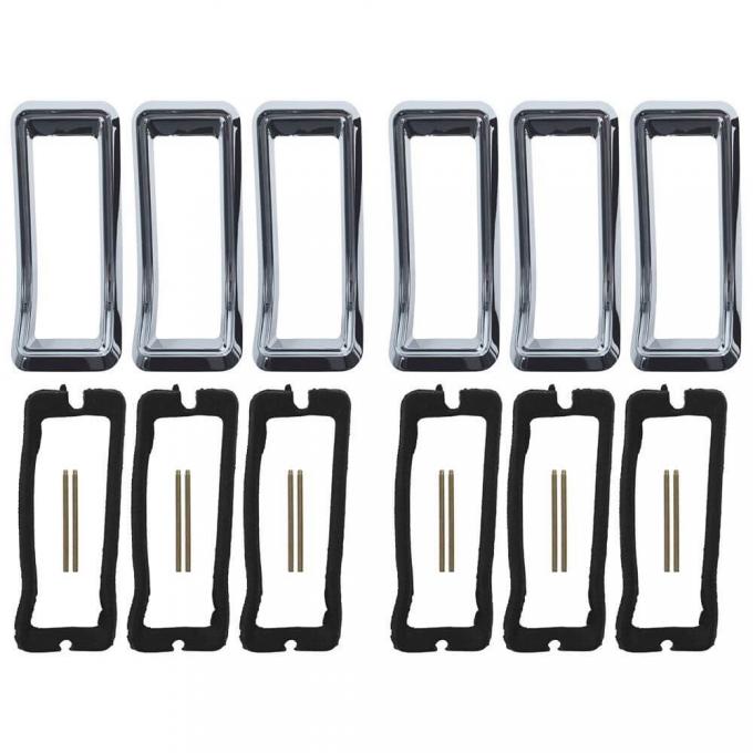 Scott Drake 1967 Ford Mustang Concours Tail Light Bezel Kit KIT-ELC-5