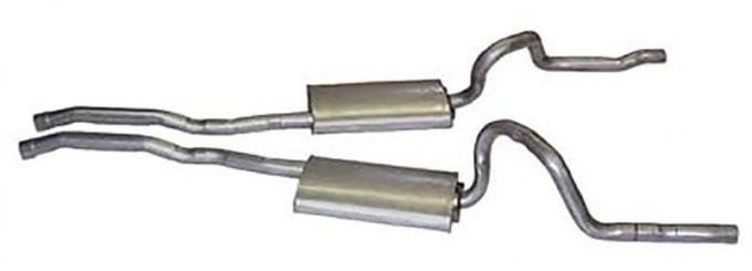 Scott Drake 1971-73 Mustang Exhaust (Mach1 Dual Exhaust Sys 2.25", Requires Mach1 Tips) D1ZZ-5257-TRK