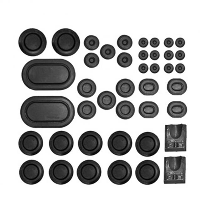 Scott Drake 1969 Ford Mustang 1969-70 Mustang Rubber Grommet Kit (44 Pc) C9ZZ-6511135-K