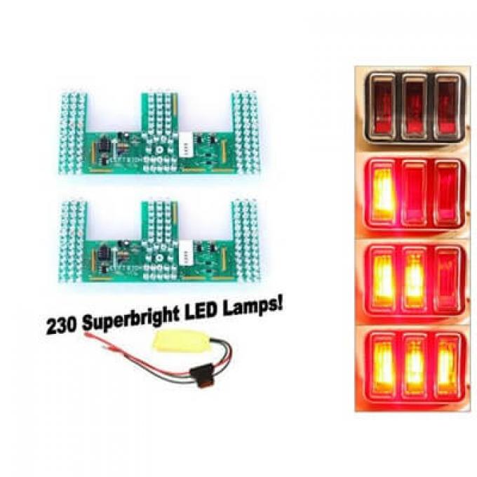 Scott Drake 1967-1968 Ford Mustang LED Sequential Tail Light Kit, Super Bright SD-6004-UB