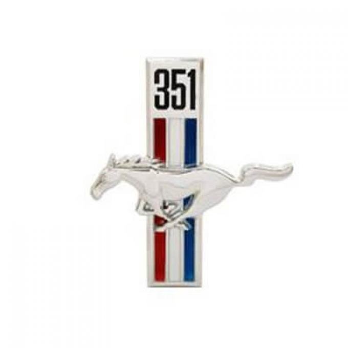 Scott Drake 1965-1968 Ford Mustang Fender Emblem,351 Running Horse, Driver Side C7ZZ-16229-W