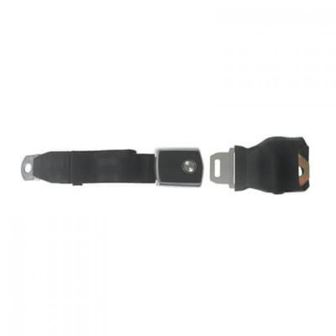 Scott Drake 1968-1969 Ford Mustang Seat Belt Retractable Deluxe Black Concours SB-BK-68-CR