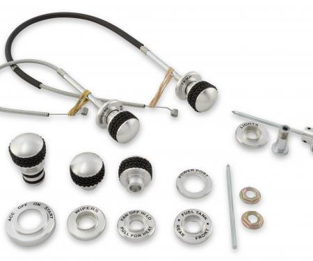 Scott Drake 1966-1977 Ford Bronco 1968-77 Bronco Billet Dash Knob and Bezel Master Kit C8TZ-10852-MKBL