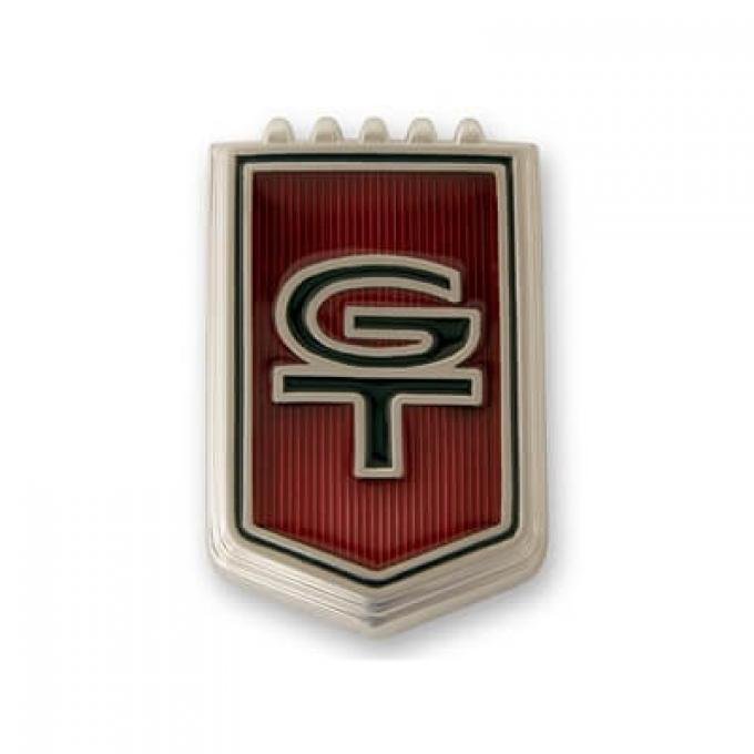 Scott Drake 1966 Ford Mustang Fender Emblem, GT Red, Pin-On C6OZ-16098-B