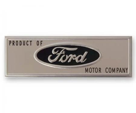 Scott Drake 1964-1966 Ford Mustang Sill Plate Emblem, Ford Logo, Black C5ZZ-6513208-T