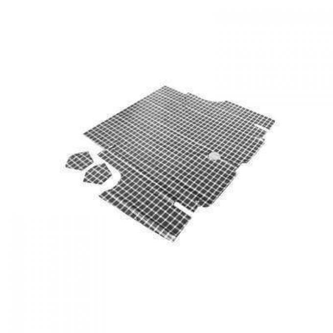 1967-1968 Mustang Trunk Mat – Plaid Pattern – Coupe & Convertible With Tire Cover – Maryland Mustang