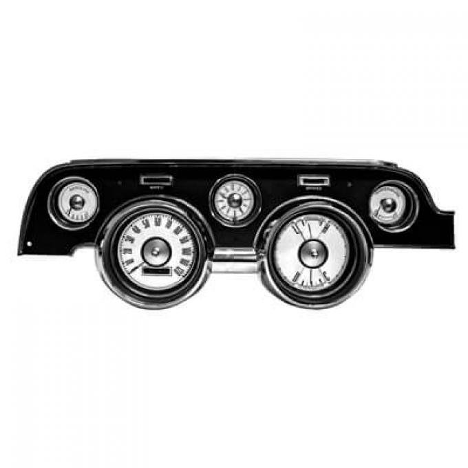 Scott Drake 1967-1968 Ford Mustang 67-68 White Face Gauge Appliques (11 Piece) C7ZZ-10890-W