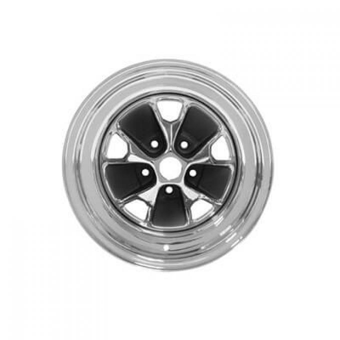 Scott Drake 1965-1967 Ford Mustang 14x7 Styled Steel Wheel Chrome/Charcoal C5ZZ-1007-BR