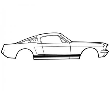 Scott Drake 1965-1966 Ford Mustang Stripe Kit, White C5ZZ-6520000-B