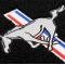 Scott Drake 1964-1973 Ford Mustang Embroidered Carpet Floor Mats Running Pony Logo Black ACC-FM-EMB-BK