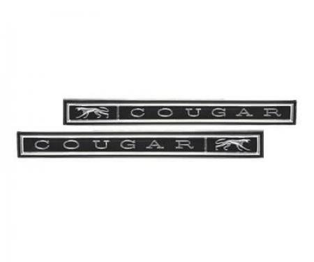 Scott Drake 1967-1968 Ford Mustang Quarter Emblems, Cougar (Pair) C7WY-6528818-9A