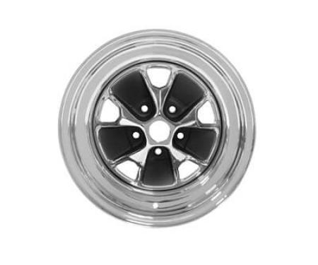 Scott Drake 1965-1967 Ford Mustang 14x7 Styled Steel Wheel Chrome/Charcoal C5ZZ-1007-BR